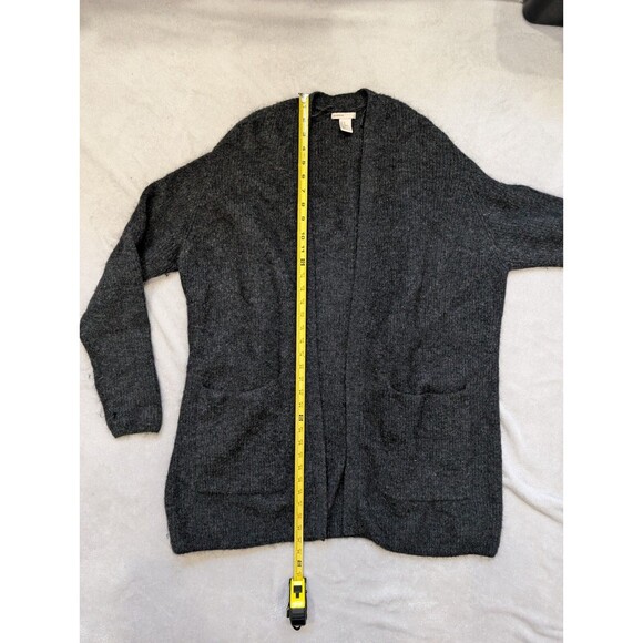 Mens XS Mohair Wool Blend Openfront Gray Cardigan H&M Jacket Coat RARE - Picture 4 of 10